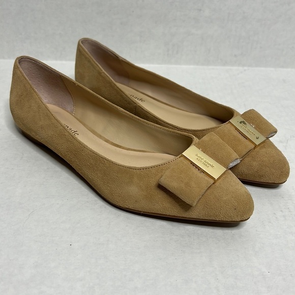 Kate Spade Suede Norah Pointed Toe Ballet Flats - Picture 1 of 7